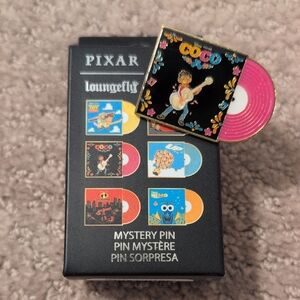Pixar Loungefly Coco Pink Vinyl Record Enamel Pin
